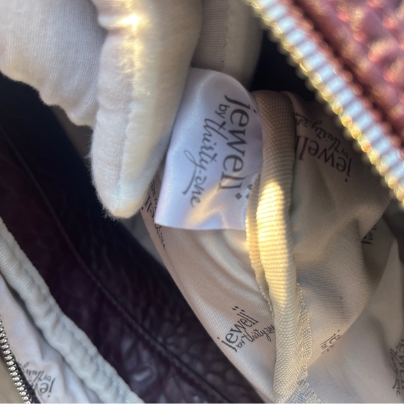 Jewell by thirty one  pebble Leather Satchel burgundy - Picture 9 of 11